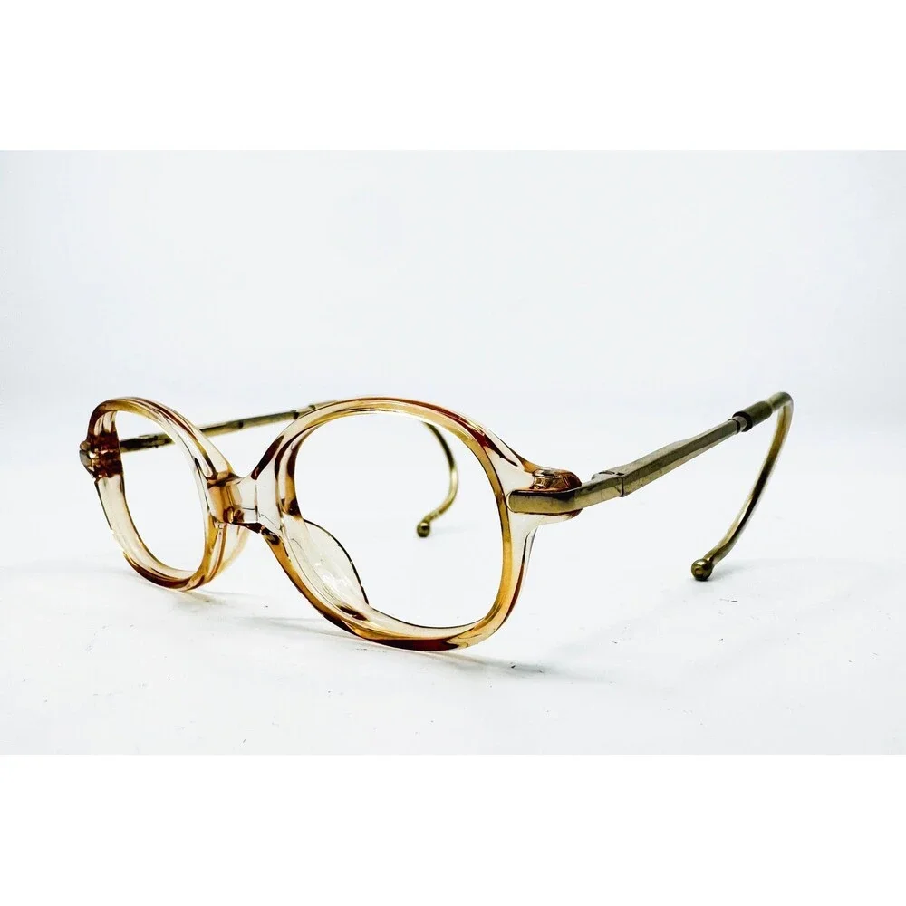 Pony Eye Q Eyeglasses Kids Amber Cable Temple Vintage 36-15-120mm